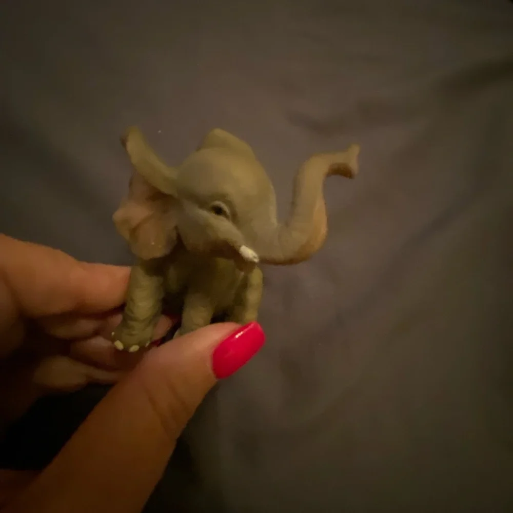 Gray Elephant Figurine for Small Pets
